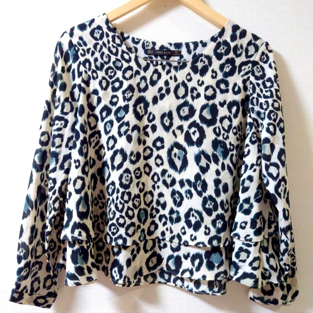 Zara Animal print layer look blouse